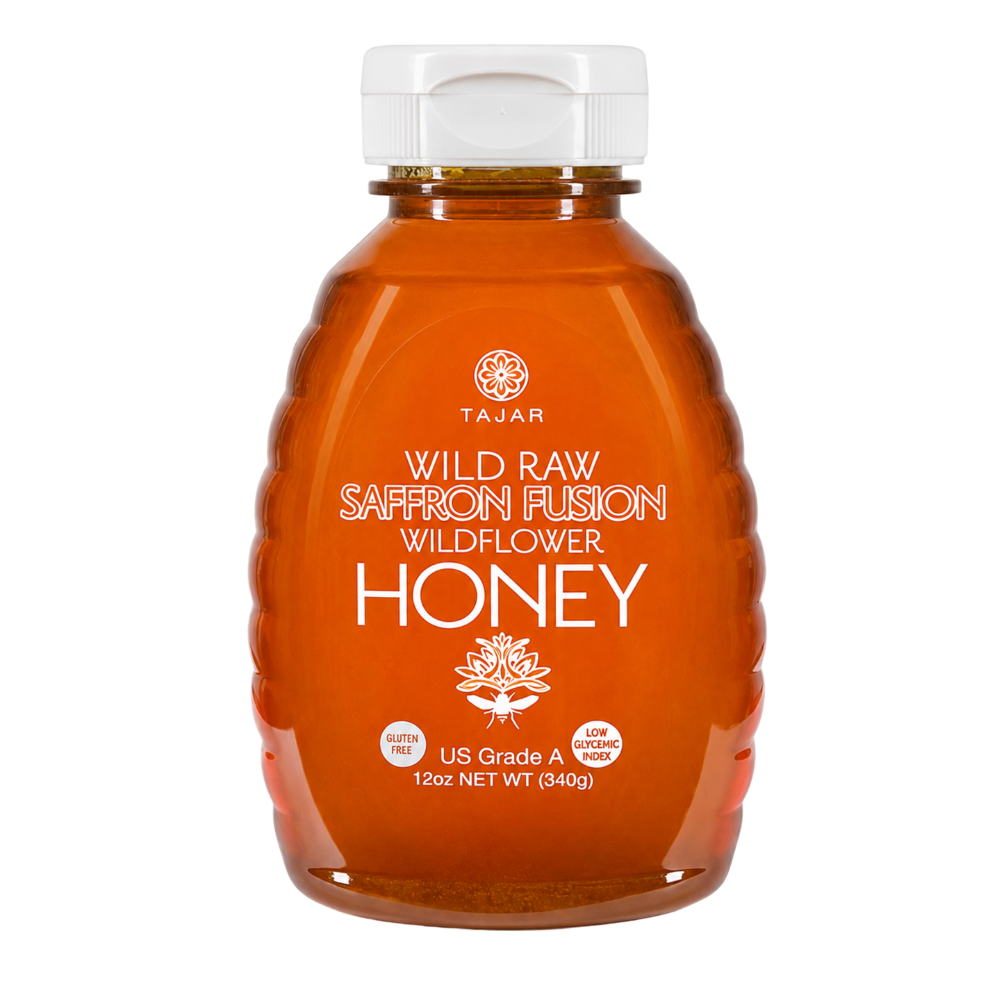 Wild Raw Saffron Fusion Wildflower Honey 12oz