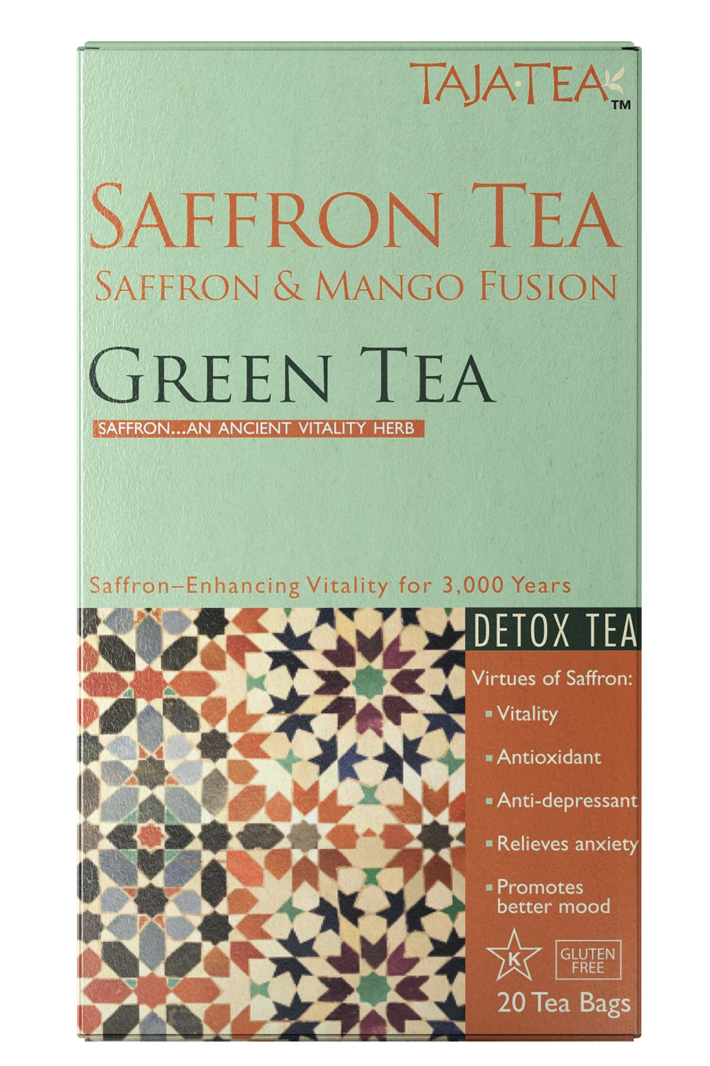 Saffron & Mango Fusion Green Tea