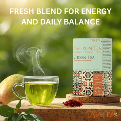 Saffron & Mango Fusion Green Tea