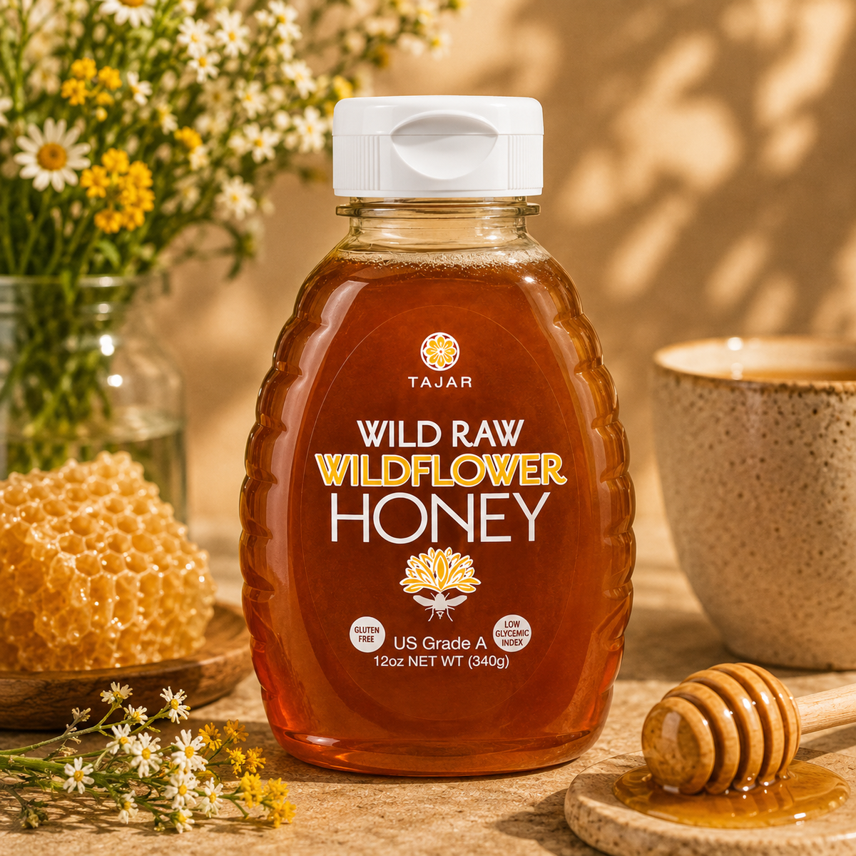 Wild Raw Wildflower Honey 12oz