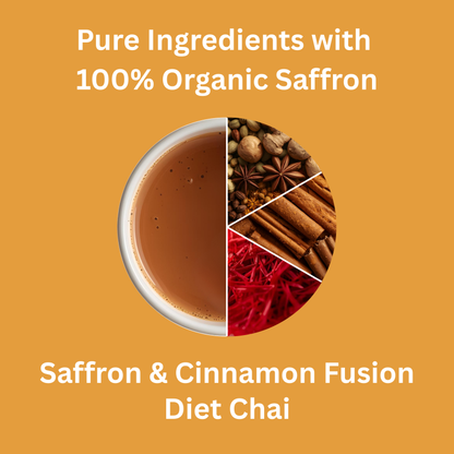 Saffron & Cinnamon Fusion Diet Chai[Pack of 1]