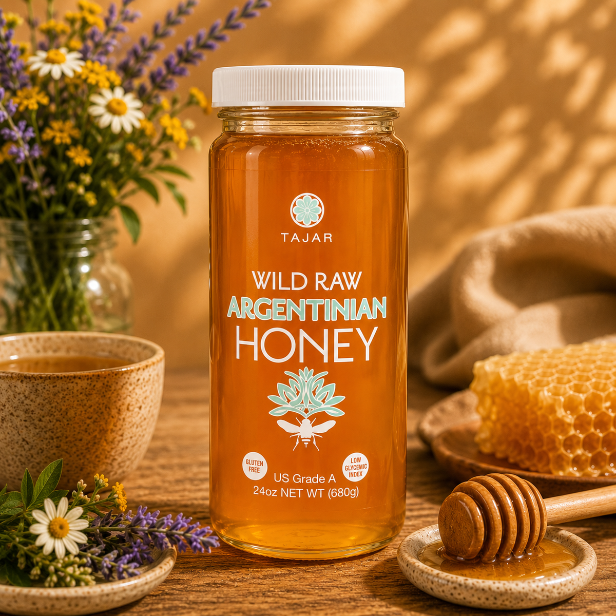 Wild Raw Argentinian Honey 24oz