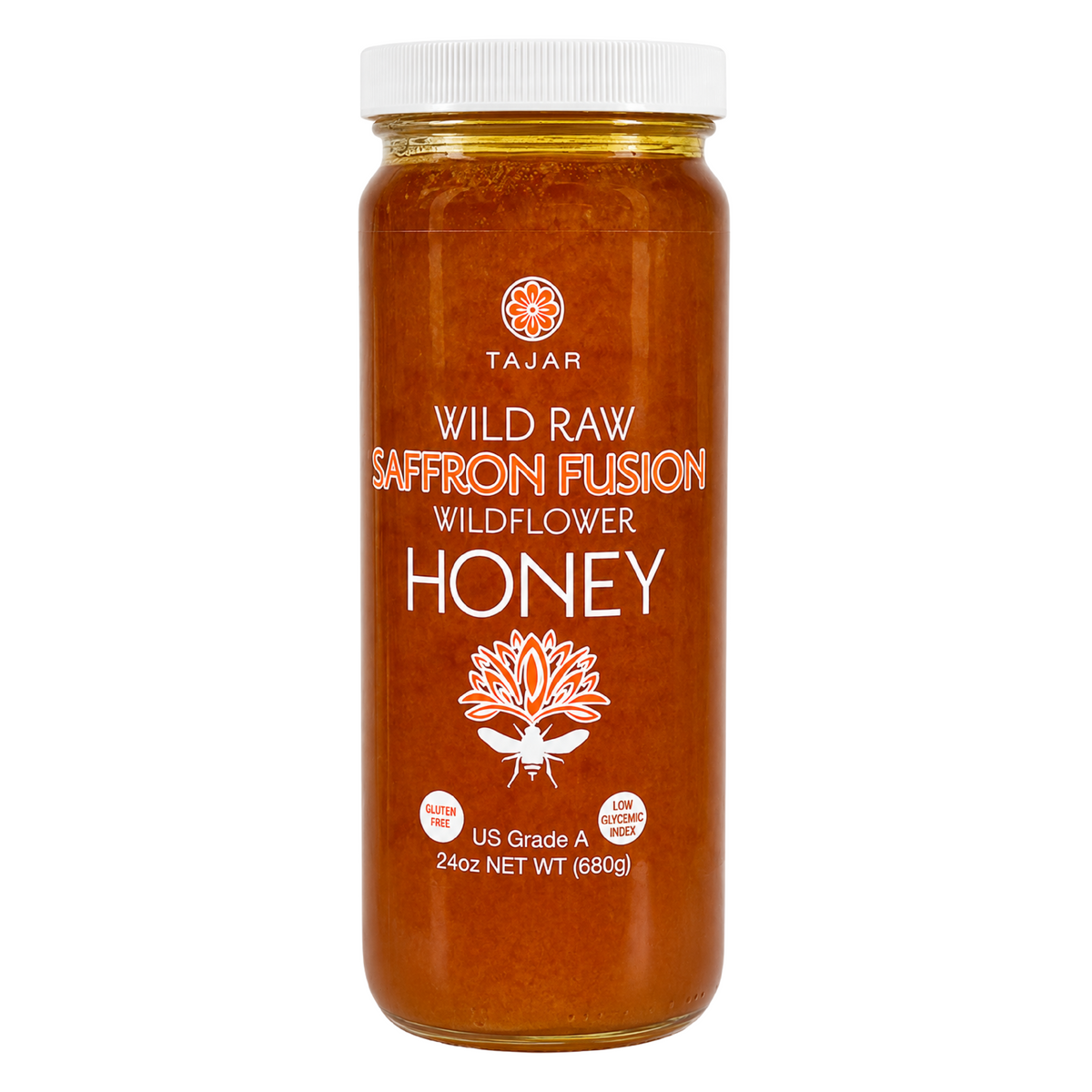 Wild Raw Saffron Fusion Wildflower Honey 24oz