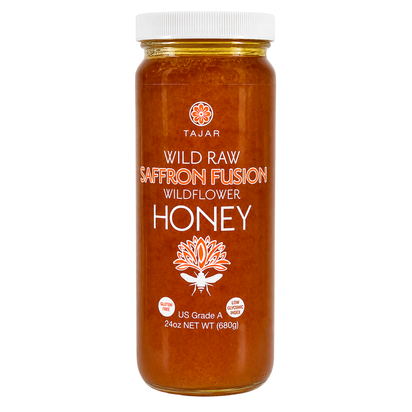 Wild Raw Saffron Fusion Wildflower Honey 24oz
