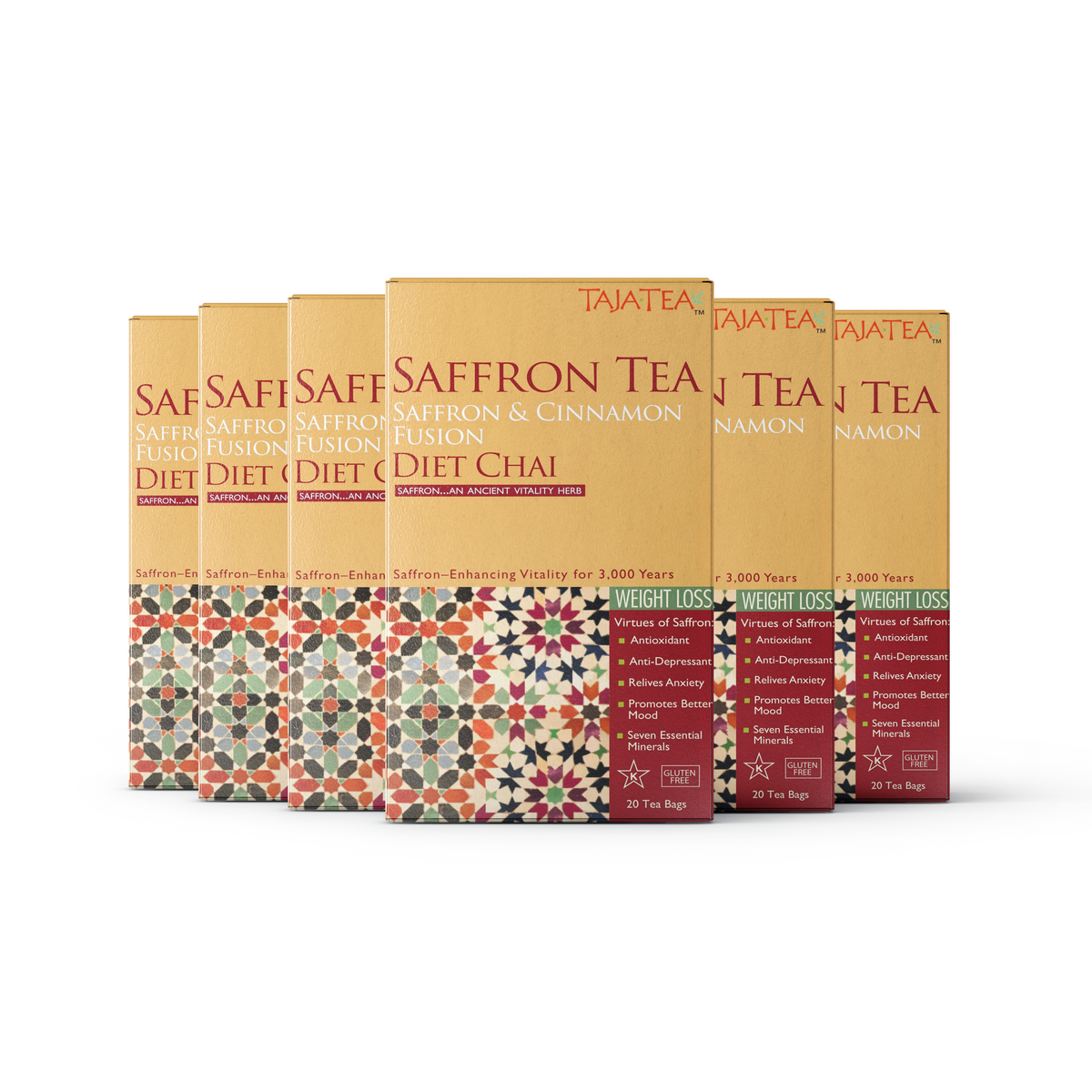 Saffron & Cinnamon Fusion Diet Chai [Pack of 6]