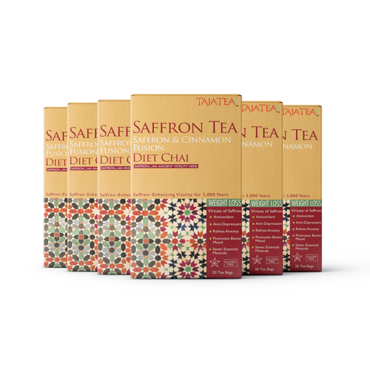 Saffron & Cinnamon Fusion Diet Chai [Pack of 6]